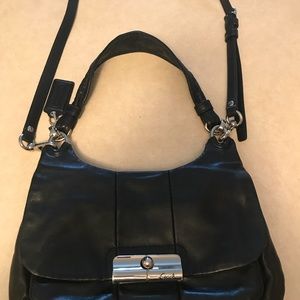 Coach Black Leather Hippie Hobo Purse